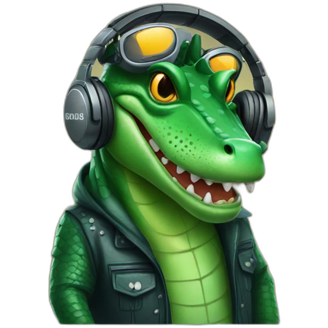 Dj alligator emoji