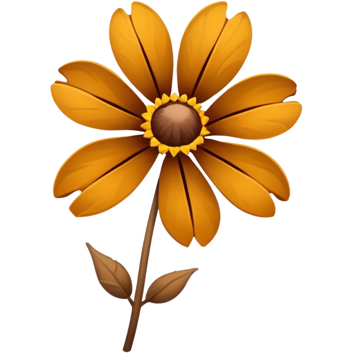 a dead flower with petals dropping emoji