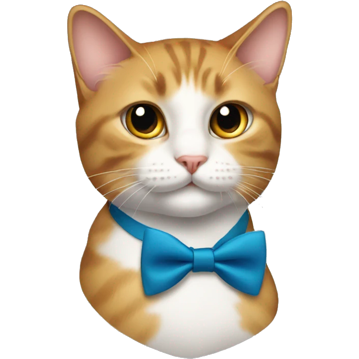 a cat wearing a bowtie emoji
