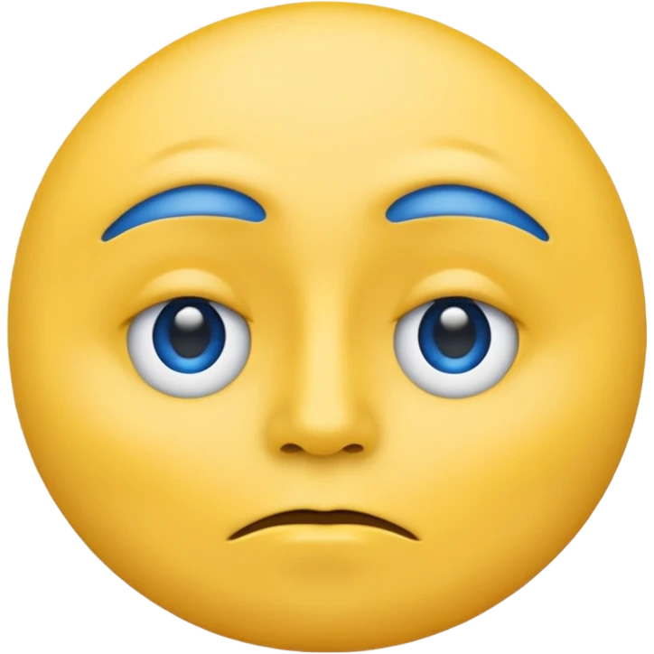 shushing face emoji merged with a blue circle, no text emoji