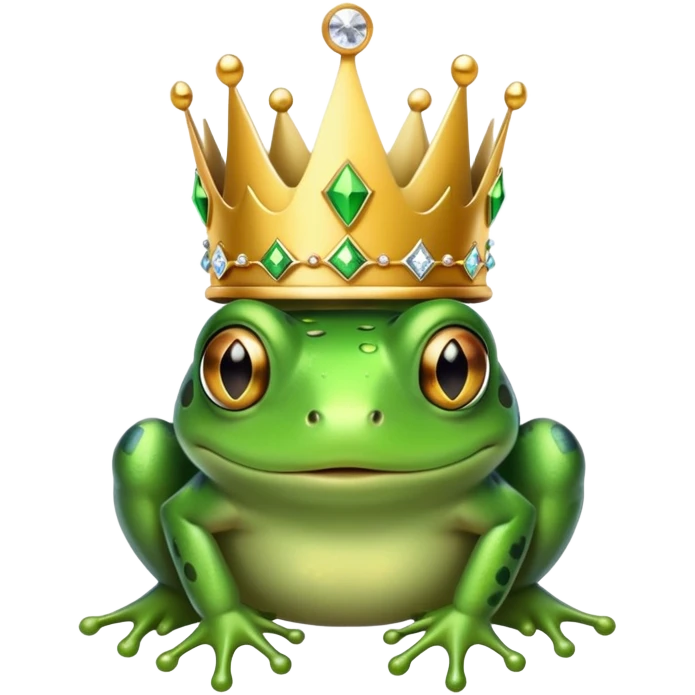Frog with a crown emoji
