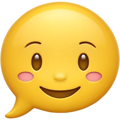 chat emoji with smiling face inside a speech bubble emoji