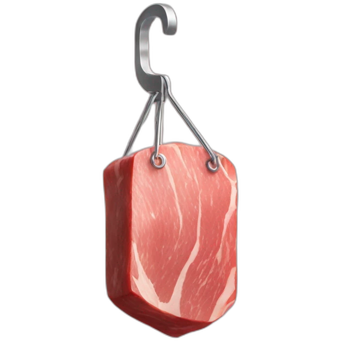 meat hanging from metal hook emoji