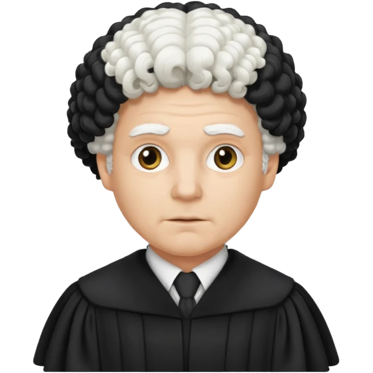 judge with white curly wig emoji