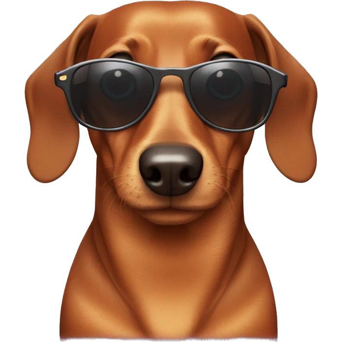 Dachshund with sunglasses emoji