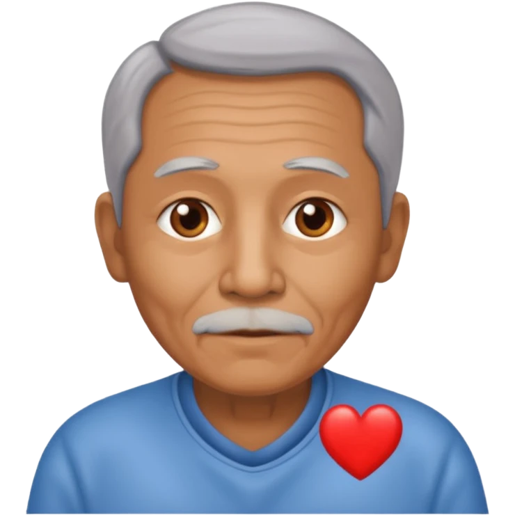 puedes crear una imagen de un abuelo de 63 años con una enfermedad cardiovascular?? emoji