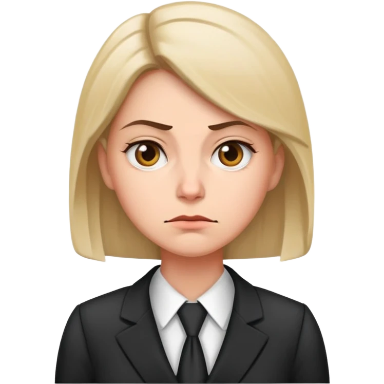 Disgruntled  female lawyer emoji
