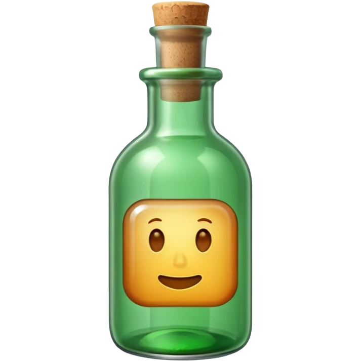 Message letter in green Bottle emoji