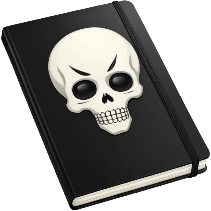A plain black notebook with deathnote written on it like in the anime  emoji