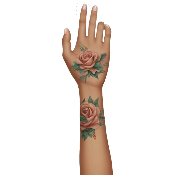 Feminine arm with tattoos emoji