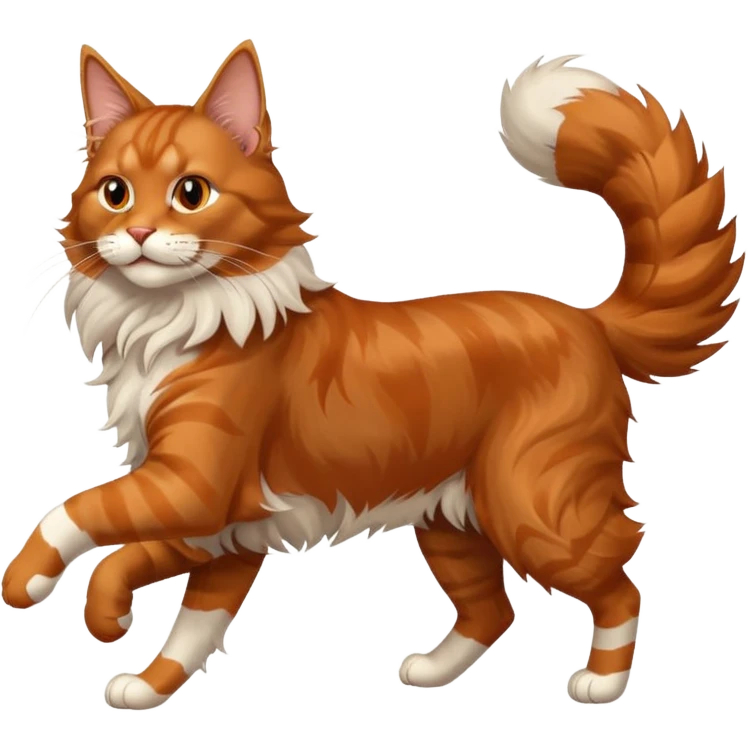 Maine Coon runs after Doberman emoji