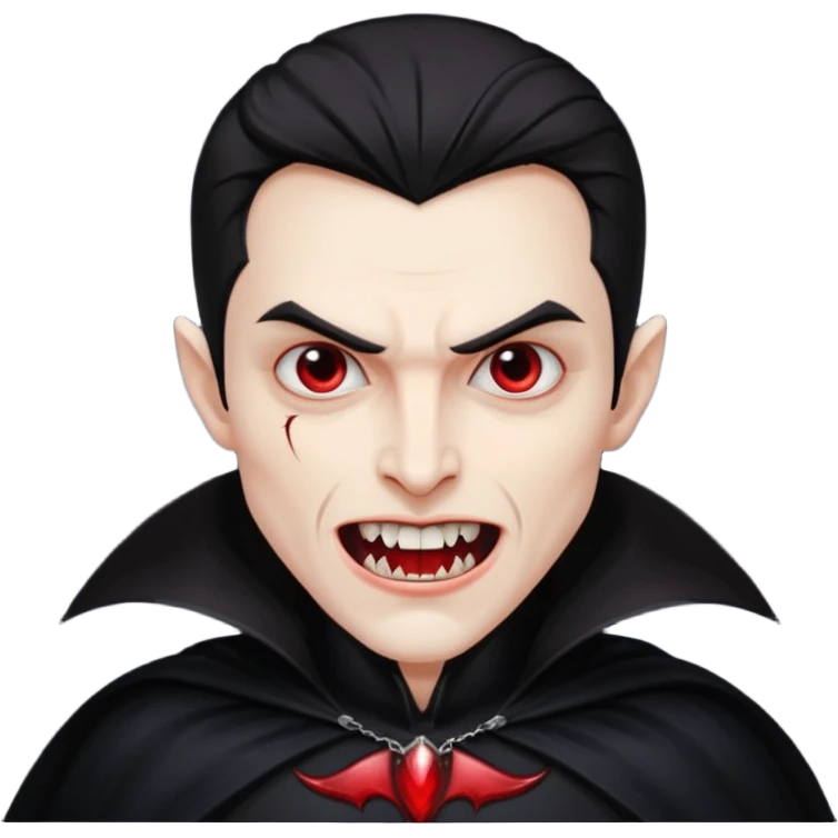 Vampire dracula – Pale figure with fangs and cape emoji