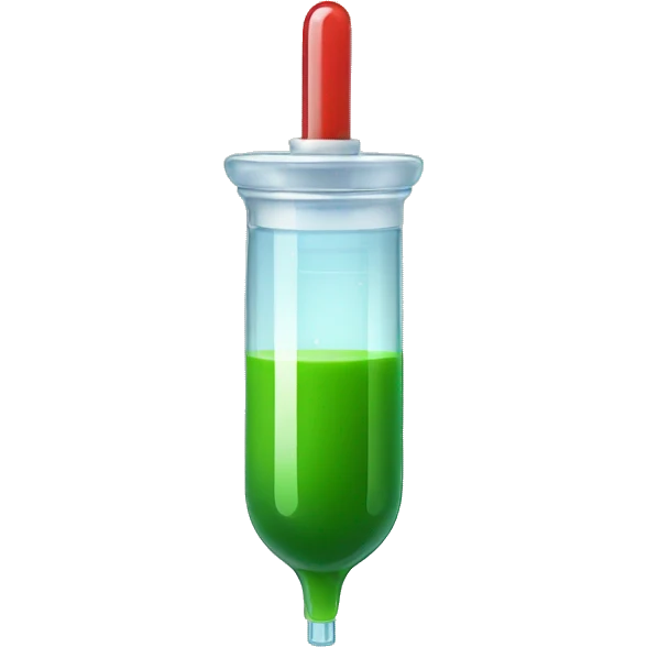 syringe with green juice emoji