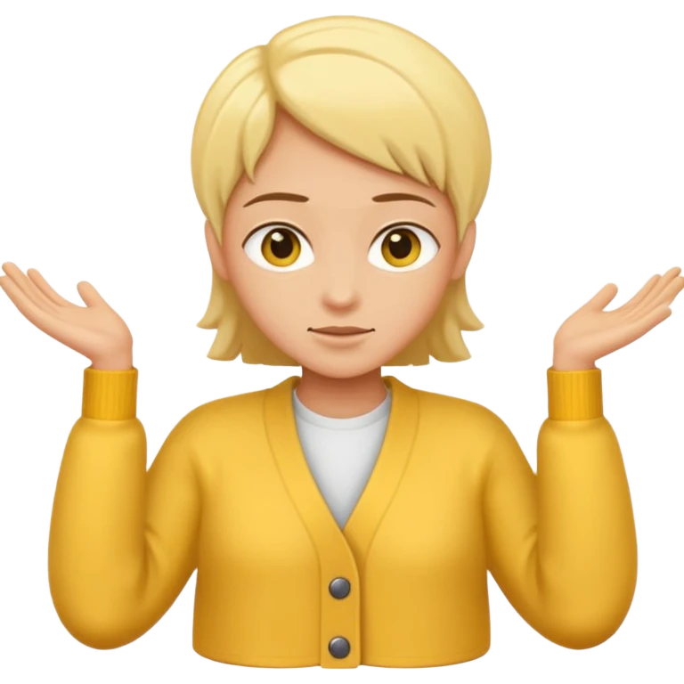 yellow head amicable shrug emoji
