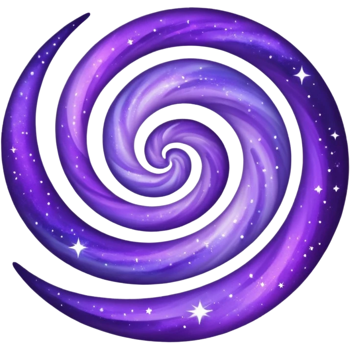 purple swirling galaxy with stars emoji