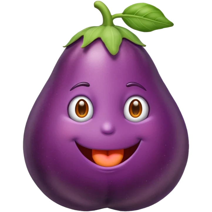 eggplant inside a peach emoji