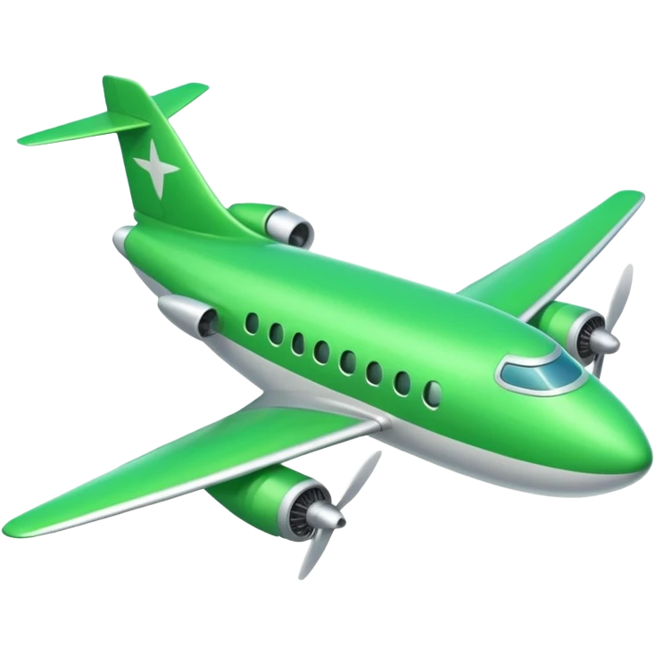 bright green airplane emoji