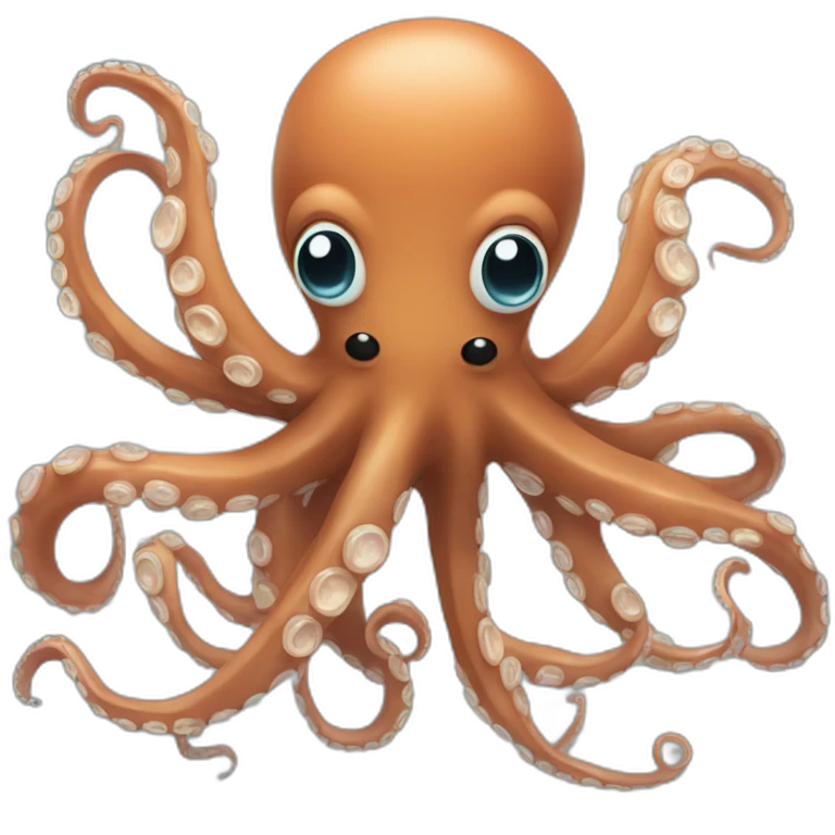 Octopus close up happy emoji
