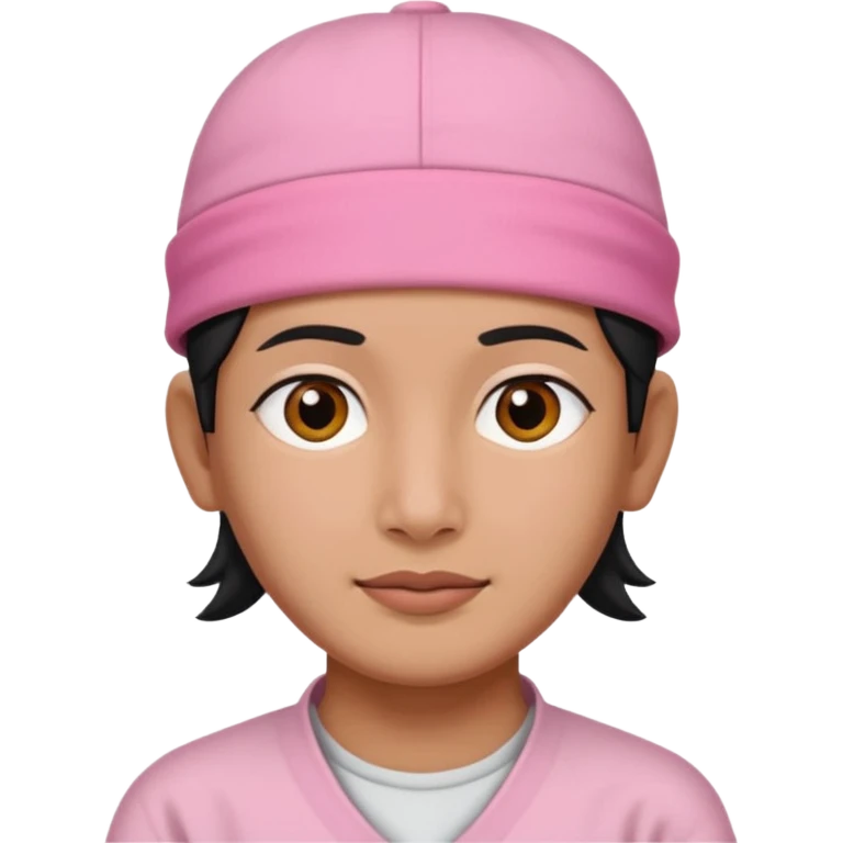 Dhaka topi emoji nepali people wear in head in rectangular size pink color  emoji