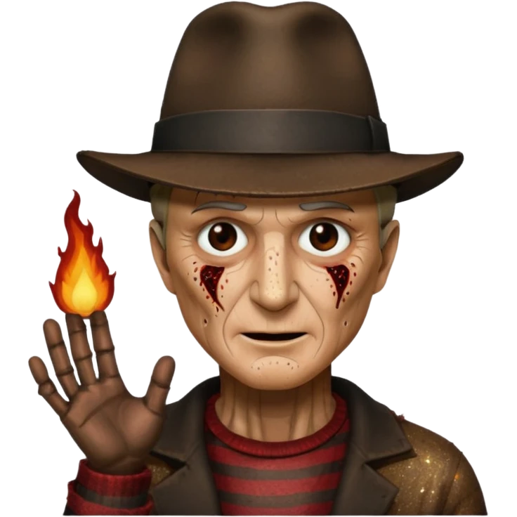 glitter freddy krueger emoji