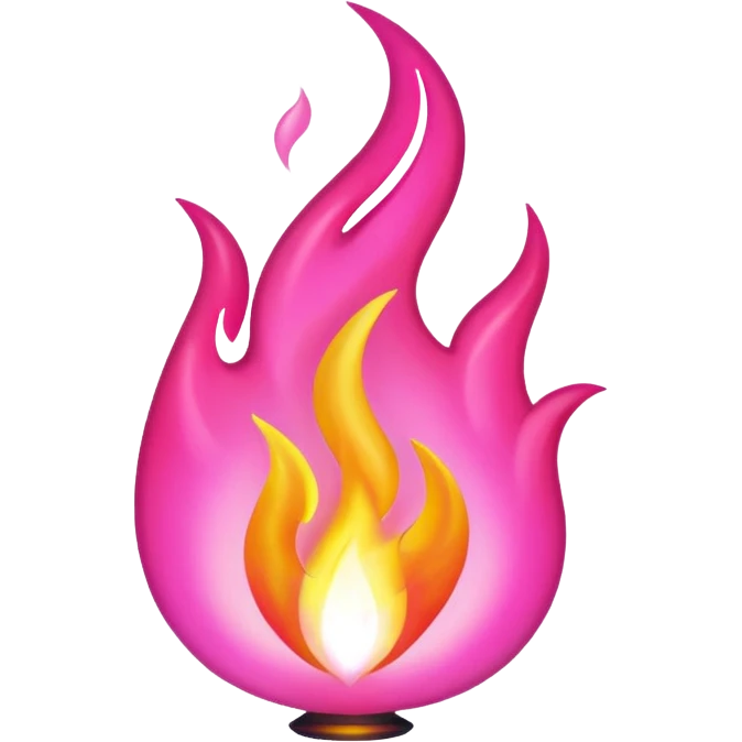 Full Pink flame  emoji