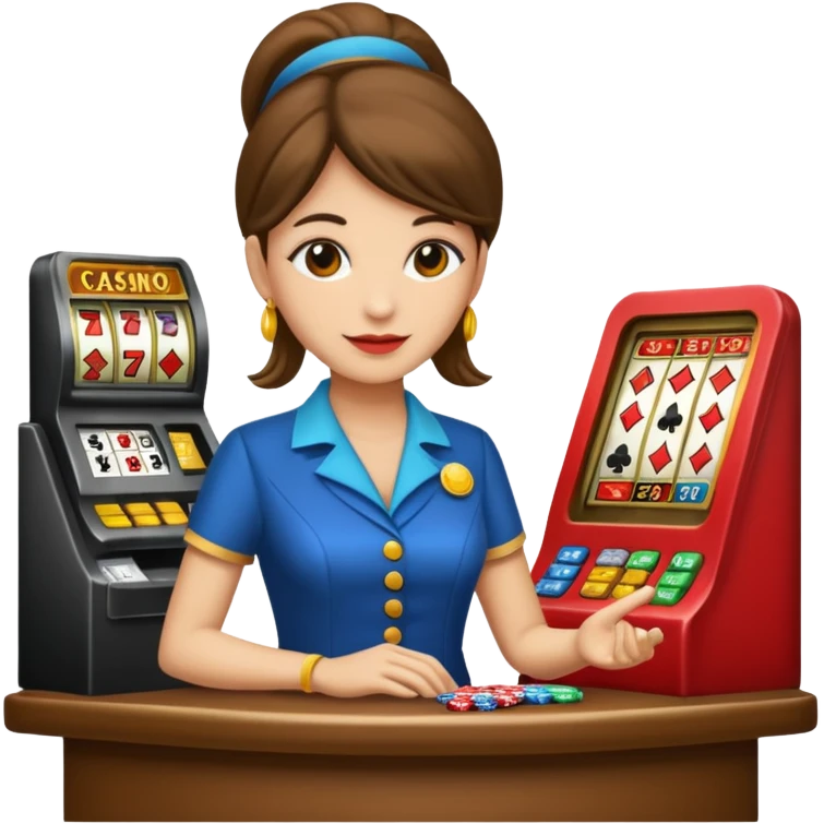 casino cashier woman emoji