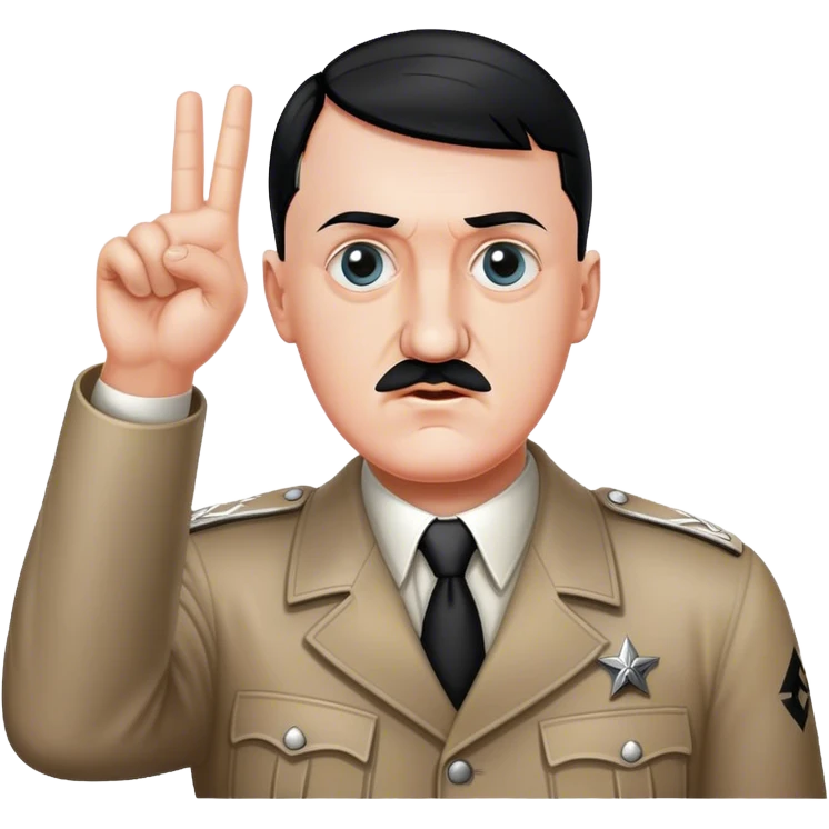 Hitler with his hand up emoji