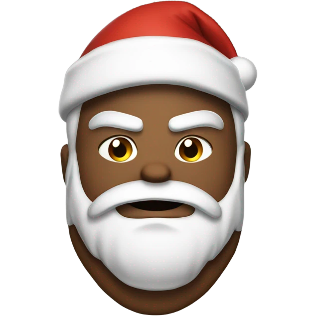 Santa with muscles and six pack  emoji
