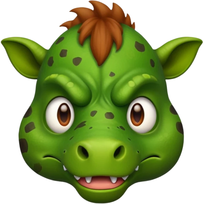  dinosaur head on cow  emoji