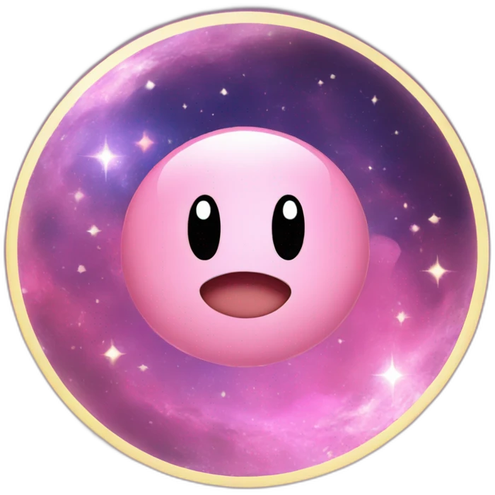 Pink Galaxy in Kirby emoji