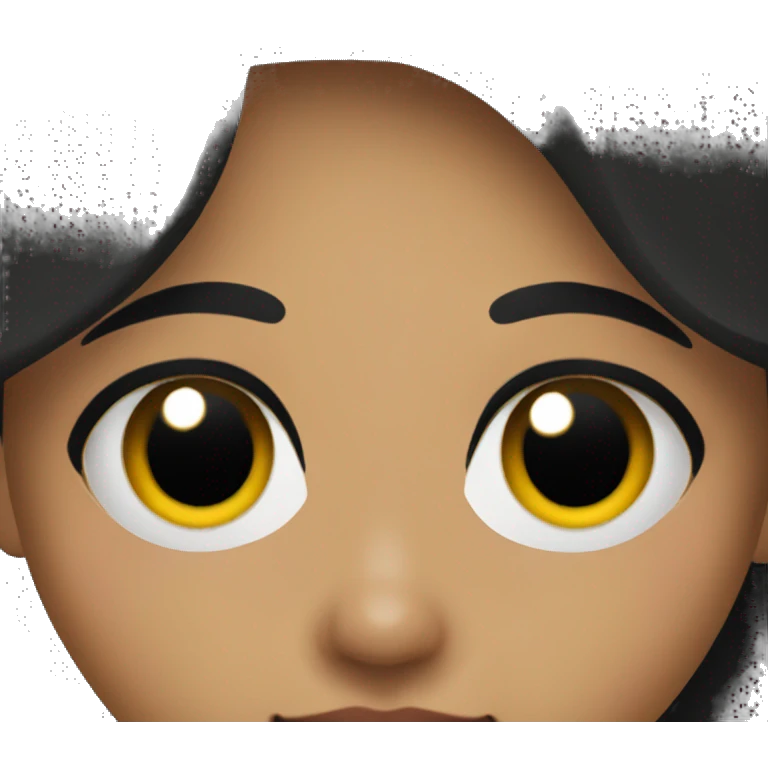 Mexican girl with black hair and eyeliner emoji