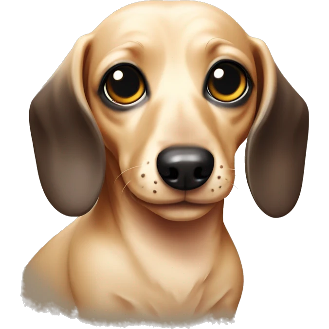 mini cream dachshund with a pirate eye patch  emoji