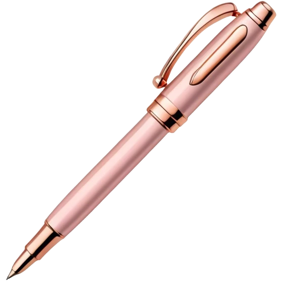 Rose gold pen emoji