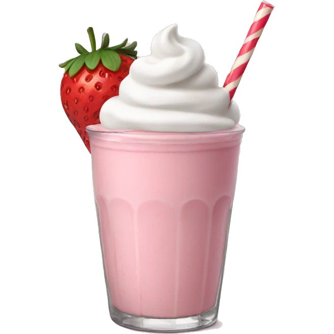 Strawberry milkshake emoji