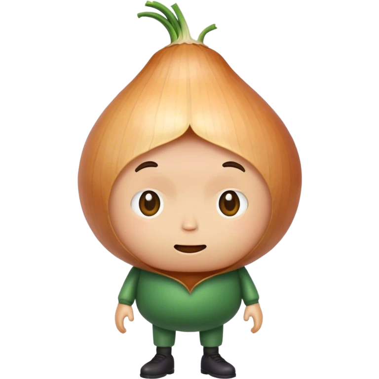 An onion morphed into a human emoji