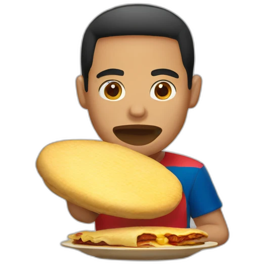 venezuelan eating arepa emoji