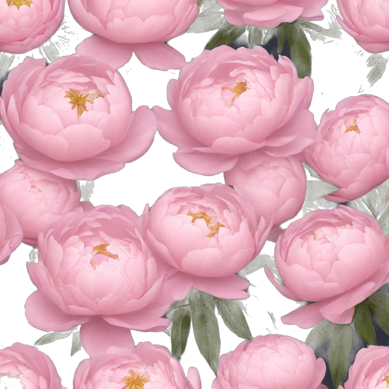 light pink peonies emoji