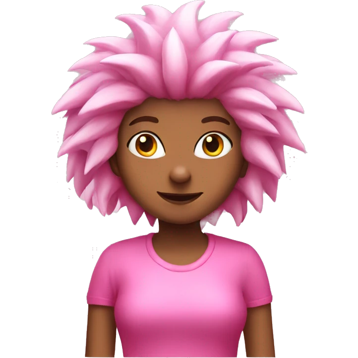 pink hedgehog girl emoji