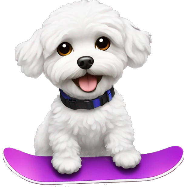 Maltipoo Snowboard emoji