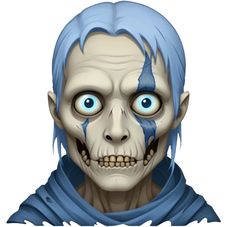 Cinematic Realistic WoW undead civilian Portrait, depicted with decayed yet noble features, his weathered, pallid skin etched with ghostly blue veins and ancient scars. Clad in modest, tattered attire in muted browns and greys that remain consistently rugged, his hollow eyes burn with determined defiance. Rendered with lifelike texture and dramatic natural lighting, high shine, noble and resilient, capturing the stoic spirit of an undead veteran of Azeroth. emoji