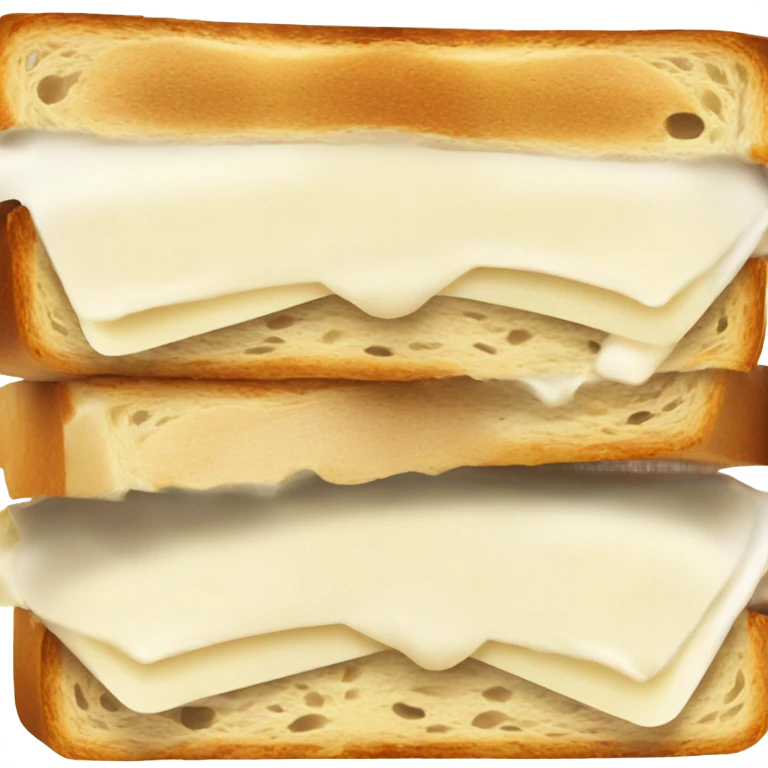 A mayo sandwich. Nothing but bread with mayo in the middle emoji