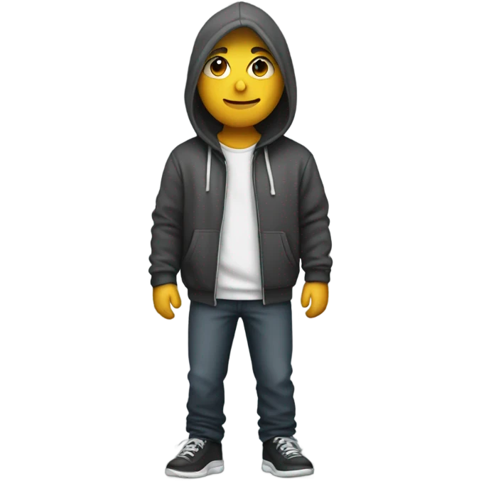 Me wearing a hoodie emoji