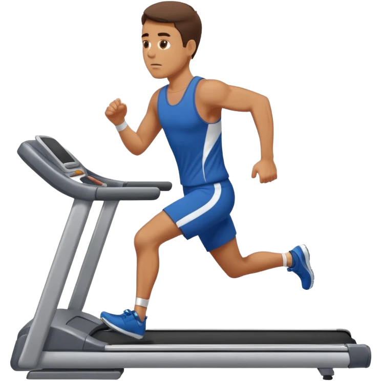 man running on treadmill in gym emoji