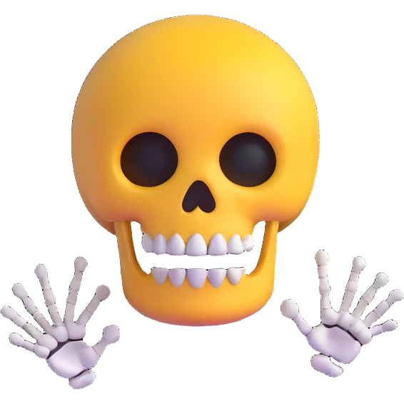 skeleton 3D emoji style emoji