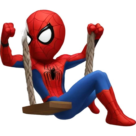 Spider-Man on a swing emoji