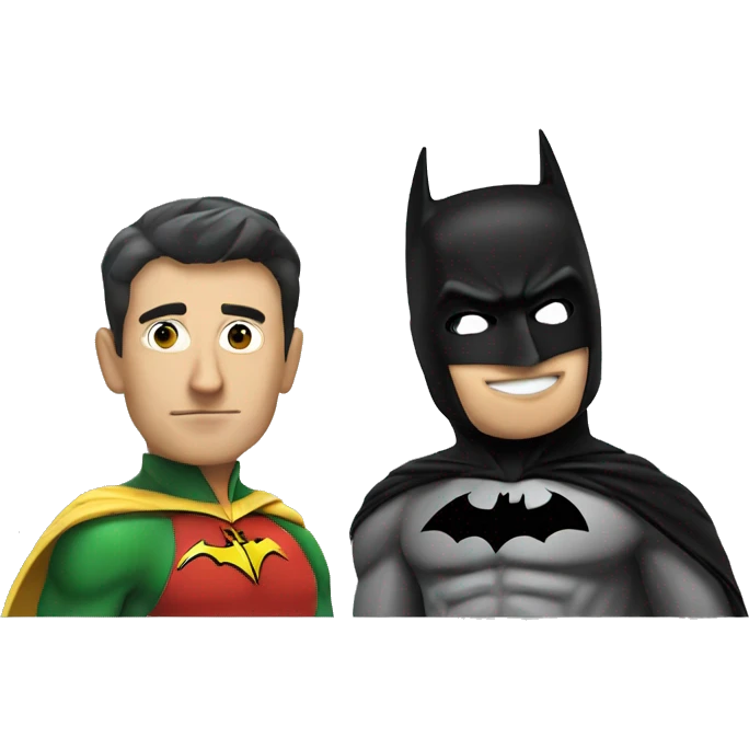 Batman next to robin emoji