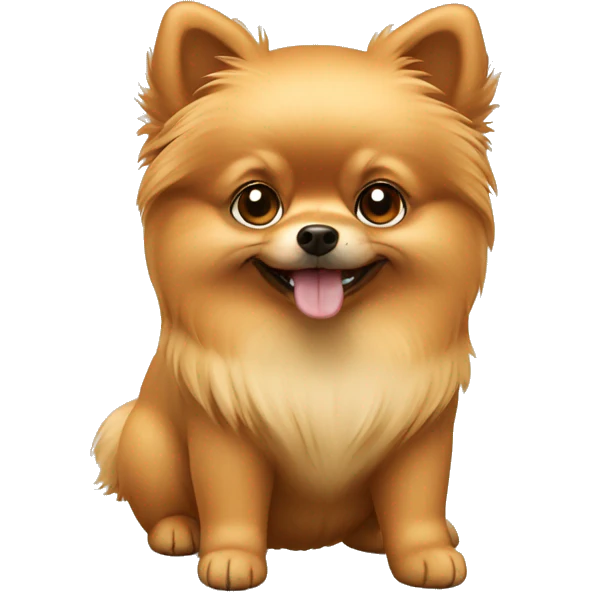 Light caramel Pomeranian dog  emoji