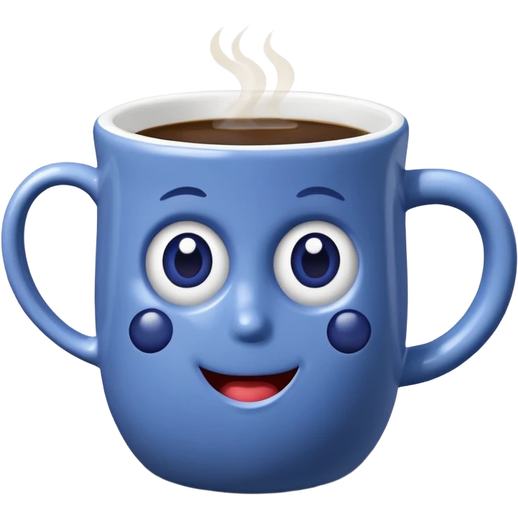 Coffee MUG WITH BLUEBERRY ON THE MUG emoji