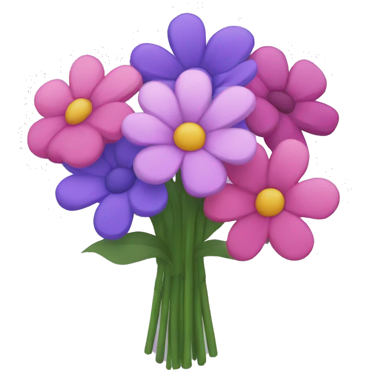Pink and purple flower bouquet  emoji