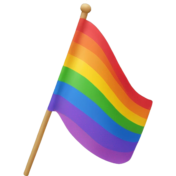 Drapeau gay emoji